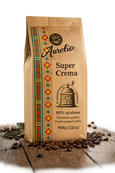 Кофе в зёрнах Aurelio Super Crema 80% арабика 906 гр 906-3 &mdash; основное фото товара