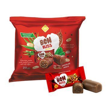 Конфеты &laquo;BON BLISS арахис&raquo; Житомирские ласощи 250 гр 456345276        фото