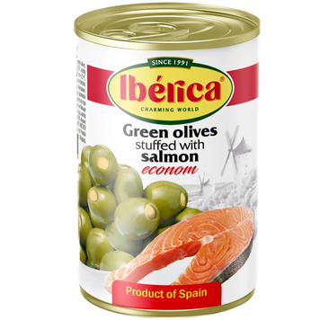 Оливки Iberica Econom зеленые с семгой 280 гр F46348opt фото