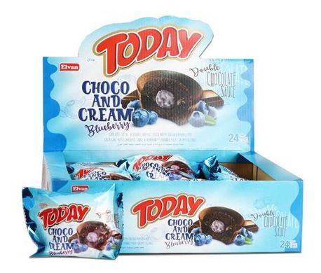 Шоколадний кекс Today Choco&Cream з чорнично-молочним кремом та ароматом чорниці 8693029033016 фото