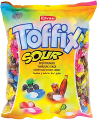 Жевательные конфеты Elvan Toffix Sour Mix 1 кг 234223245                  фото