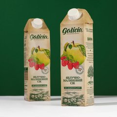 Яблочно-малиновый сок 1 л (тетрапак) Galicia F36316                                                                                фото