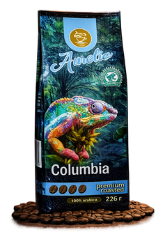 Кофе в зёрнах Aurelio Columbia 100% арабика 226 гр 226-5 &mdash; основное фото товара