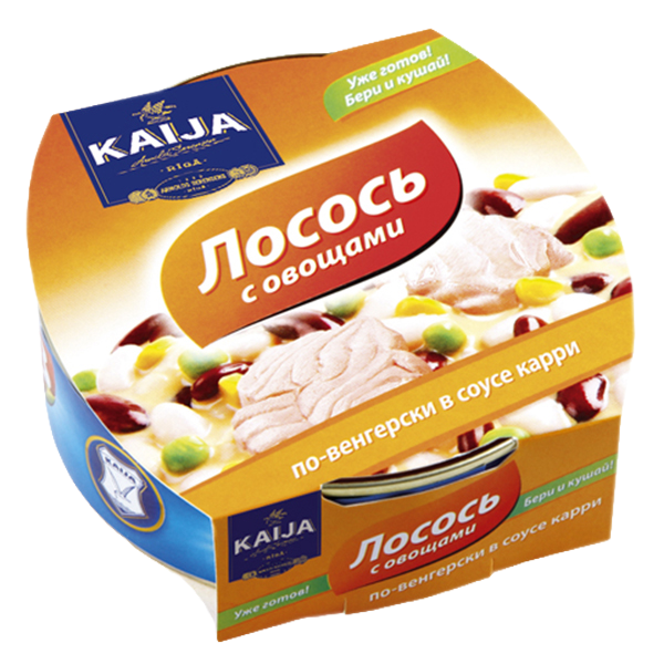 Лосось по-венгерски с соусом карри