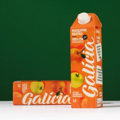 Мандариново-яблочный сок 1 л (тетрапак) Galicia F36304                                             фото