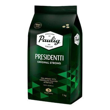 Кофе в зёрнах Paulig Presidentti Original Strong 1 кг 9344 фото