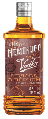 Настойка Nemiroff «Украинская медовая с перцем» 40% 0.5 л F09017                     фото
