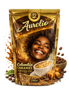 Кофе растворимый Aurelio Columbia Caramel 190 гр 190-1 фото