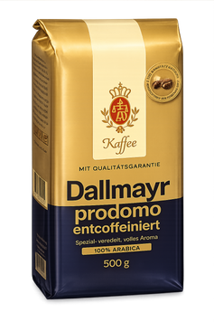 Кофе в зёрнах Dallmayr Prodomo Entcoffeiniert без кофеина 100% арабика 500 г DAL-8291 фото
