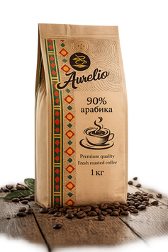 Кофе в зернах Aurelio 90% арабика 1 кг 1000-5 фото