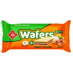 Вафлі "Wafers" горіхові Житомирські ласощі 50 гр F42481      фото