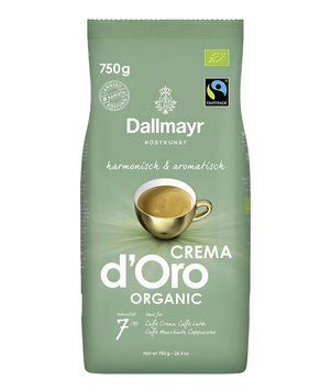 Кофе в зёрнах Dallmayr Crema d'Oro Organic 100% арабика 750 г DAL-1399 фото